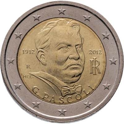 купить Италия 2 евро 2012 "100 лет со дня смерти Джованни Пасколи"