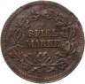 Купить Жетон игровой "Spiel Marke" с двойным портретом Виктории Августы и Вильгельма II, бронза, Германия, 1880-1890 гг.