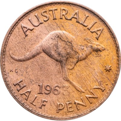 купить Австралия 1/2 пенни (penny) 1963