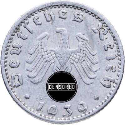 купить Германия, Третий рейх 50 рейхспфеннигов 1939 "А"