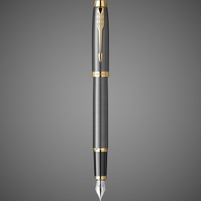 купить Перьевая ручка Parker IM Premium Grey Core GT, перо: F, чернила: blue в подарочной коробке, Металлы: нержавеющая сталь, пластик, 2026 г.
