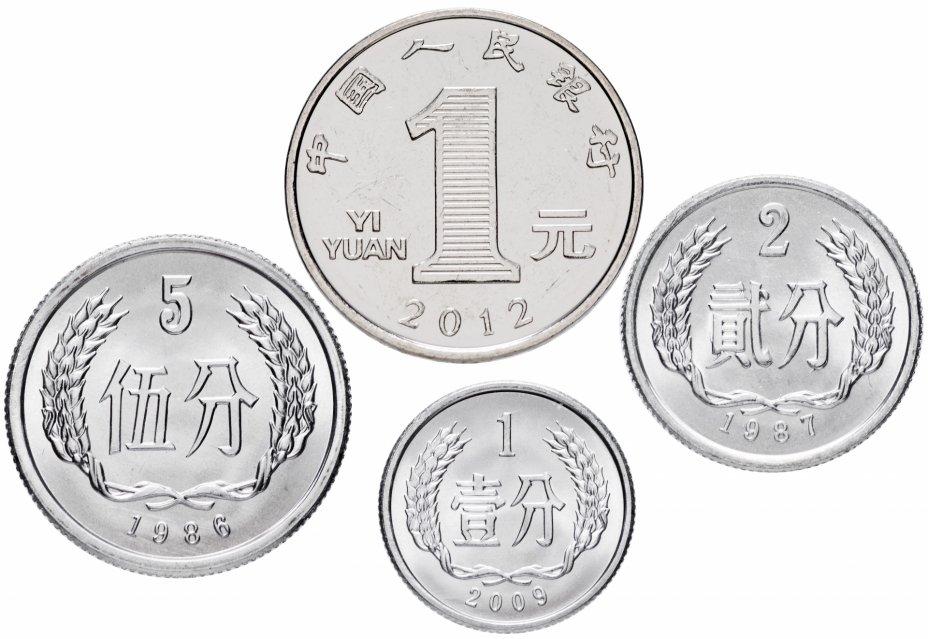 купить Китай набор монет 1986-2012 (4 штуки)