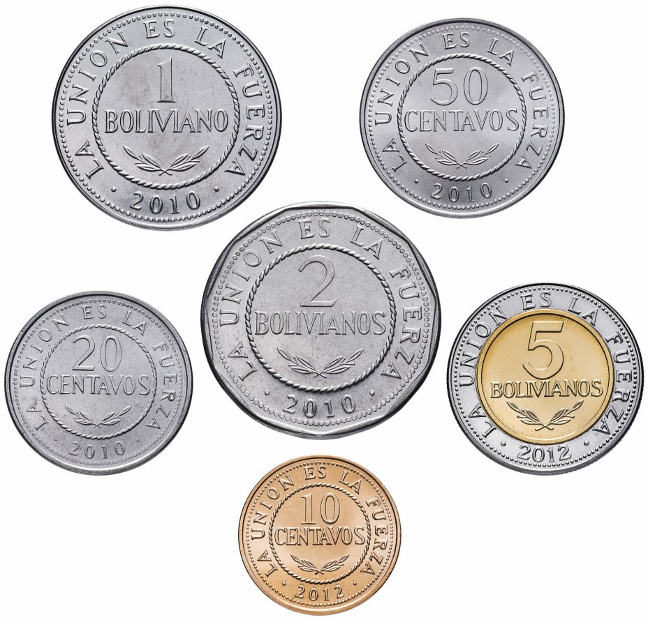 купить Боливия набор (6 монет) 2010-2012
