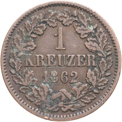 купить Германия, Баден 1 крейцер 1862