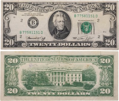 купить США 20 долларов 1974 год (Pick 458) B-Нью Йорк