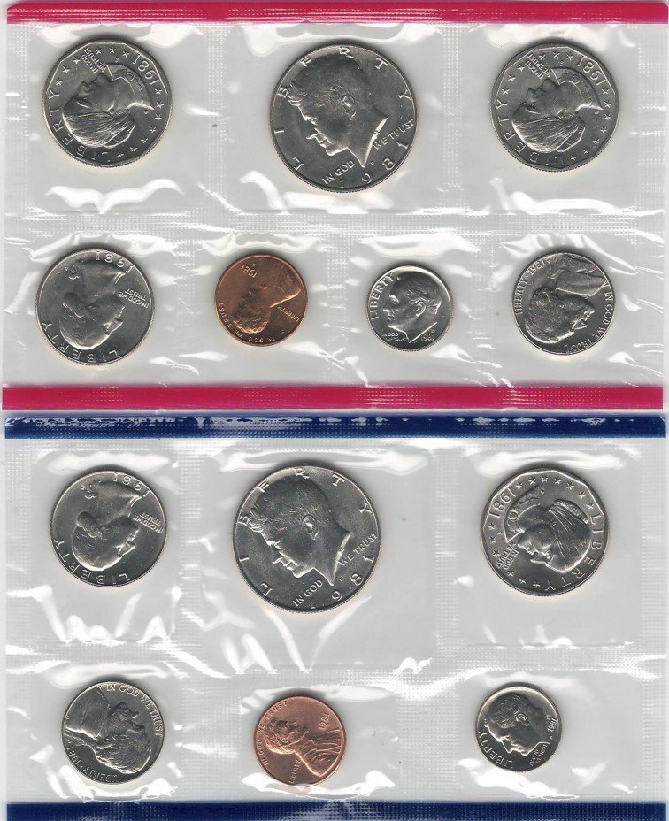 купить США набор монет 1981 P+D (12 монет)