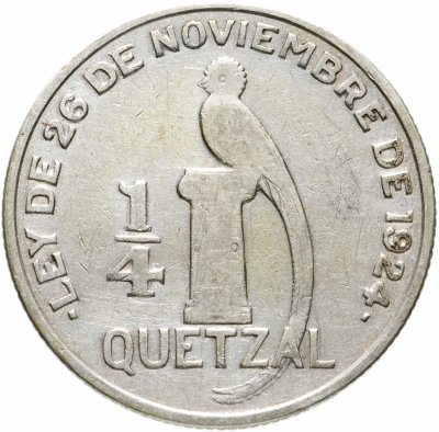 купить Гватемала 1\4 кетсаля 1949