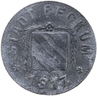 купить Германия, Беккум 5 пфеннигов 1917