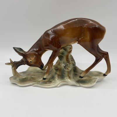 купить Статуэтка "Олень", фарфор, роспись, Fasold & Stauch Bock Wallendorf, Германия, 1960-1972 гг.