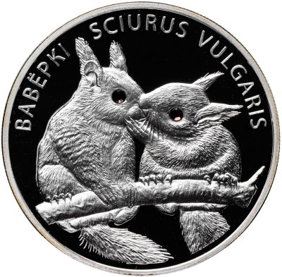 купить Беларусь 20 рублей 2009 Proof "Белки - Защита окружающей среды" кристаллы Сваровски