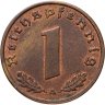Купить Германия, Третий рейх 1 рейхспфенниг (reichspfennig) 1939, знак  монетного двора: "A" - Берлин