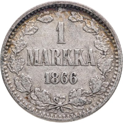 купить 1 марка 1866 S Российская Финляндия