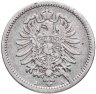 Купить Германия 50 пфеннигов (pfennig) 1875, знак монетного двора: "A" - Берлин
