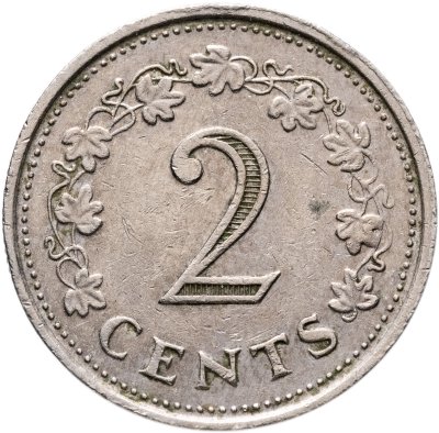купить Мальта 2 цента (cents) 1972