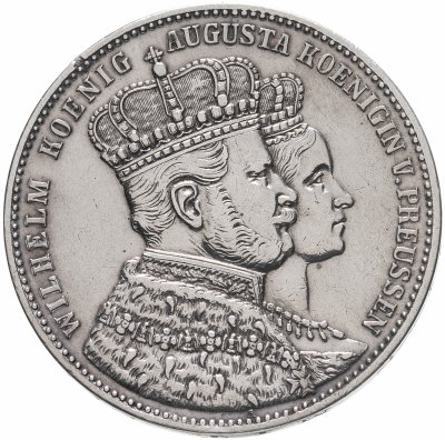 купить Пруссия 1 талер 1861 "Коронация Вильгельма и Августы"