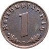 Купить Германия (Третий рейх) 1 рейхспфенниг (reichspfennig) 1937 D