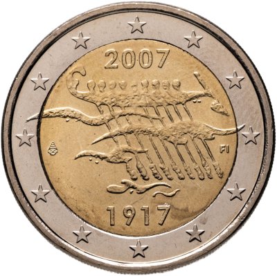купить Финляндия 2 euro (евро) 2007 "90 лет независимости Финляндии"