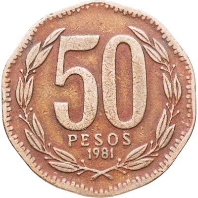 купить Чили 50 песо (pesos) 1981