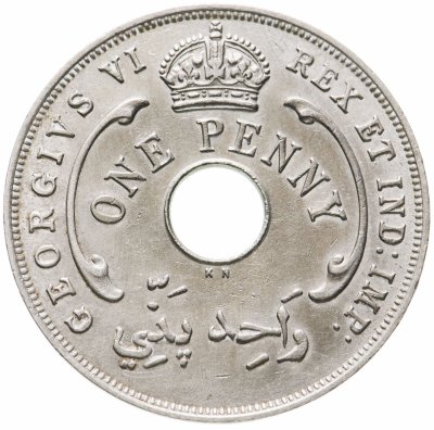 купить Британская Западная Африка 1 пенни (penny) 1947 KN знак монетного двора: "KN" - Кингз Нортон, Бирмингем