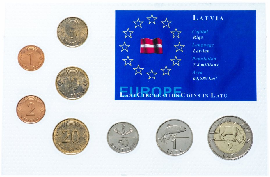 купить Латвия набор монет 1992-2003 (8 штук)