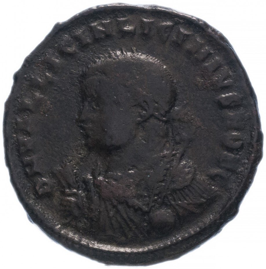 купить Римская Империя Лициний II 317–324 гг фоллис (реверс: Юпитер стоит, в правой руке - Виктория на шаре)