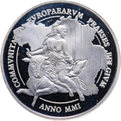 купить Бельгия 500 франков 2001 "Председательство Бельгии в Евросоюзе"