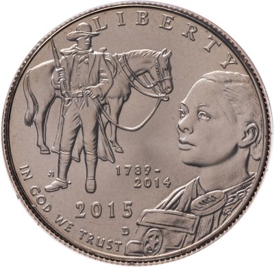 купить США 50 центов (1/2 доллара, half dollar) 2015 "225 лет Службе маршалов США", знак монетного двора: "D" - Денвер, в буклете с маркой