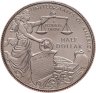 Купить США 50 центов (1/2 доллара, half dollar) 2015 "225 лет Службе маршалов США", знак монетного двора: "D" - Денвер, в буклете с маркой