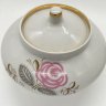 Купить Сахарница с цветочным декором, фарфор, деколь, золочение, Дулевский фарфоровый завод (Дулёво), СССР, 1970-1990 гг.