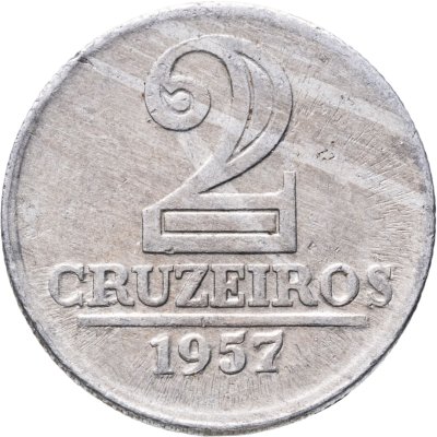 купить Бразилия 2 крузейро (cruzeiros) 1957