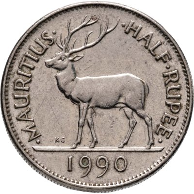 купить Маврикий Британский 1/2 рупии 1990 Елизавета II