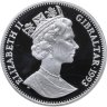 Купить Гибралтар 1 крона 1993 Proof "Собака Длинношерстная такса" в футляре