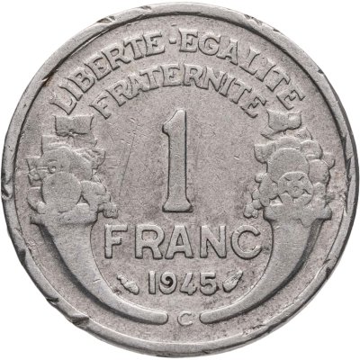 купить Франция 1 франк (franc) 1945