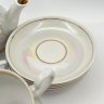 Купить Сервиз чайный на 6 персон (14 предметов) с лаконичным декором, фарфор, золочение, люстр, Минский фарфорово-фаянсовый завод, СССР, 1968-1983 гг.