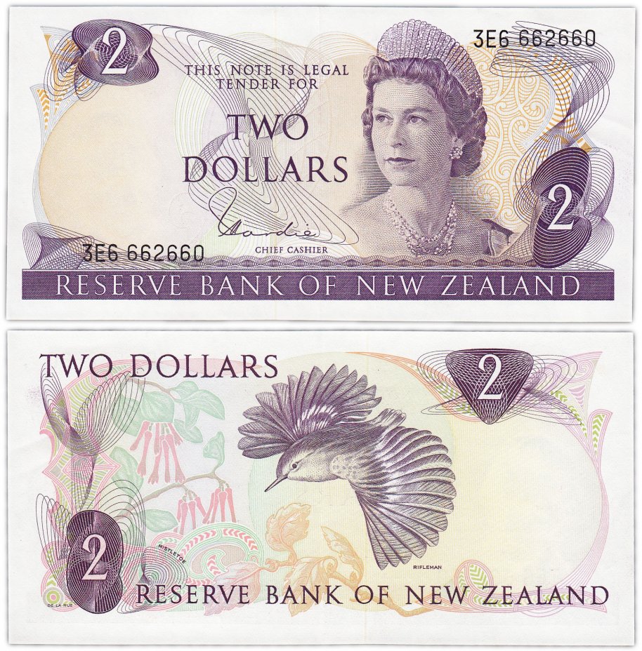 купить Новая Зеландия 2 доллара  1977-81 (Pick 164d)