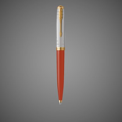 купить Шариковая ручка Parker 51 Premium Red GT и кожаный чехол на молнии, стержень: M, цвет чернил: black, в подарочной упаковке., Металлы: нержавеющая сталь, позолота, смола, 2026 г.