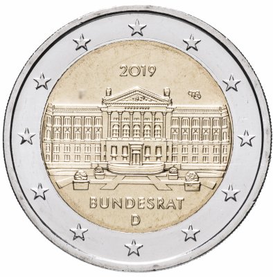 купить Германия 2 евро 2019 "Бундесрат"