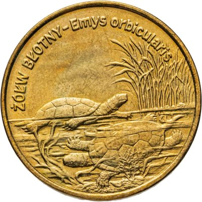 купить Польша 2 злотых 2002 "Болотная черепаха"