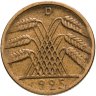 Купить Германия 10 рейхспфеннигов (reichspfennig) 1925 знак монетного двора "D" — Мюнхен