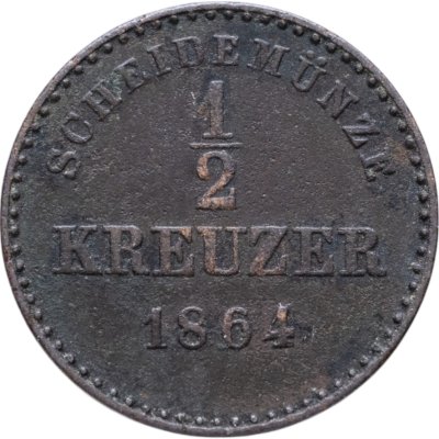 купить Германия, Вюртемберг 1/2 крейцера 1861