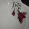 Купить Салатник квадратной формы с декором в виде роз, фарфор, печать, золочение, Walbrzych, Польша, 1952-1992 гг.