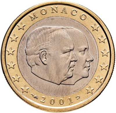 купить Монако 1 евро (euro) 2001