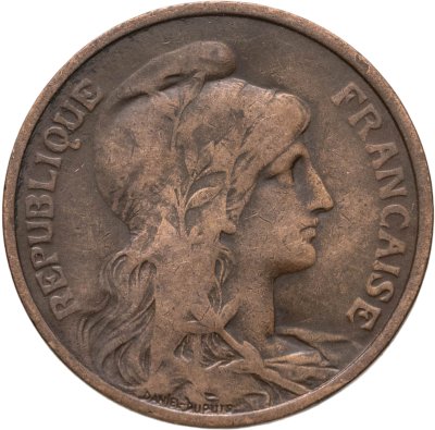 купить Франция 5 сантимов (centimes) 1914