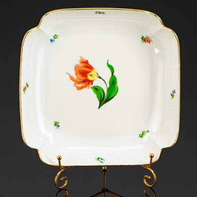 купить Салатник (блюдо) из серии Kitty (KY), фарфор, роспись, золочение, Herend (Херенд), Венгрия, 1980-1990 гг.