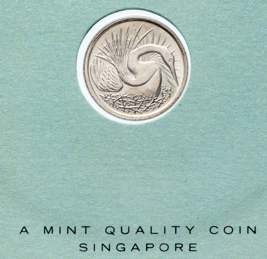 купить Серия "Птицы на монетах мира" - Сингапур 5 центов (cents) 1979 (в буклете)