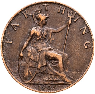 купить Великобритания 1 фартинг (farthing) 1905