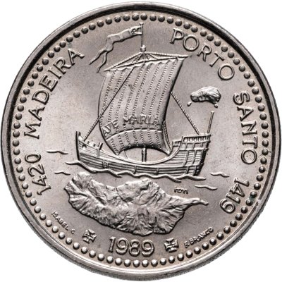 купить Португалия 100 эскудо (escudos) 1989 Золотой век открытий - Открытие острова Мадейра