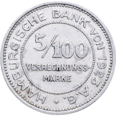 купить Германия (Гамбург) нотгельд 5 пфеннигов (5/100 марки) 1923