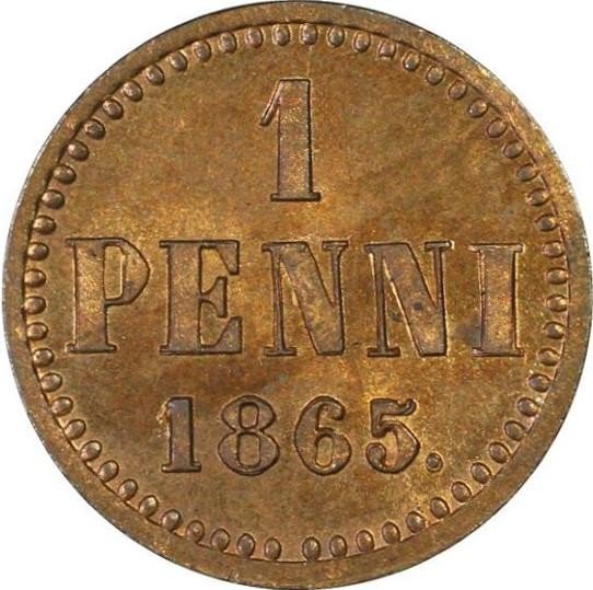 купить 1 пенни 1865 года