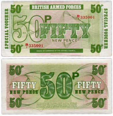 купить Англия (Британские вооруженные силы) 50 новых пенсов 1972 (6 серия)